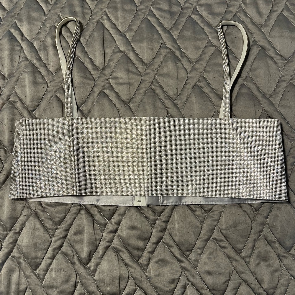 White Fox Rhinestone Bandeau